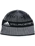 Adidas By Stella Mccartney Run Logo Beanie Hat - Black