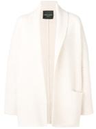 Roberto Collina Draped Fitted Coat - Neutrals