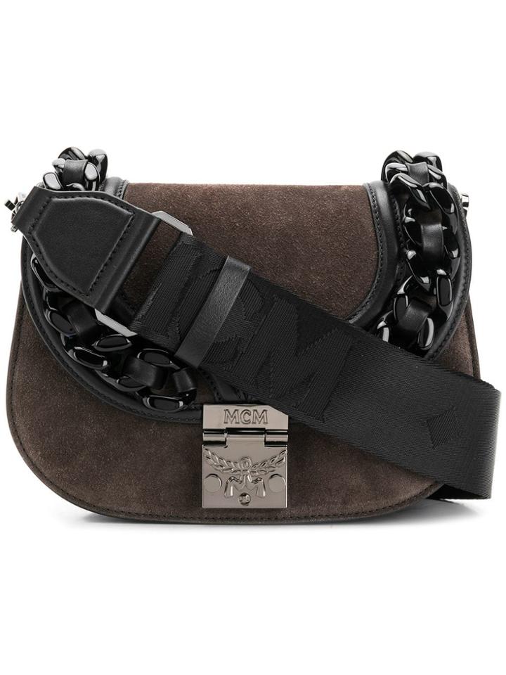 Mcm Small Trisha Shoulder Bag - Grey