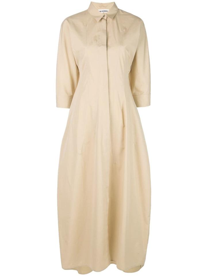 Jil Sander Garden Shirt Dress - Neutrals