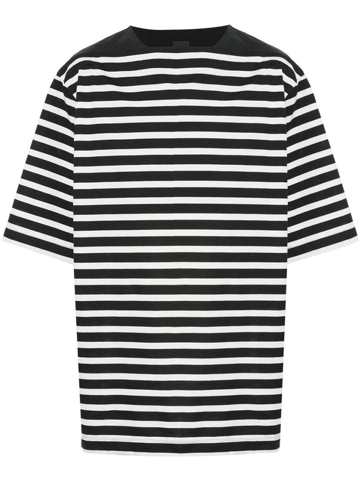 Juun.j Oversized-fit Striped T-shirt - Black