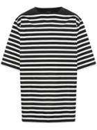 Juun.j Oversized-fit Striped T-shirt - Black