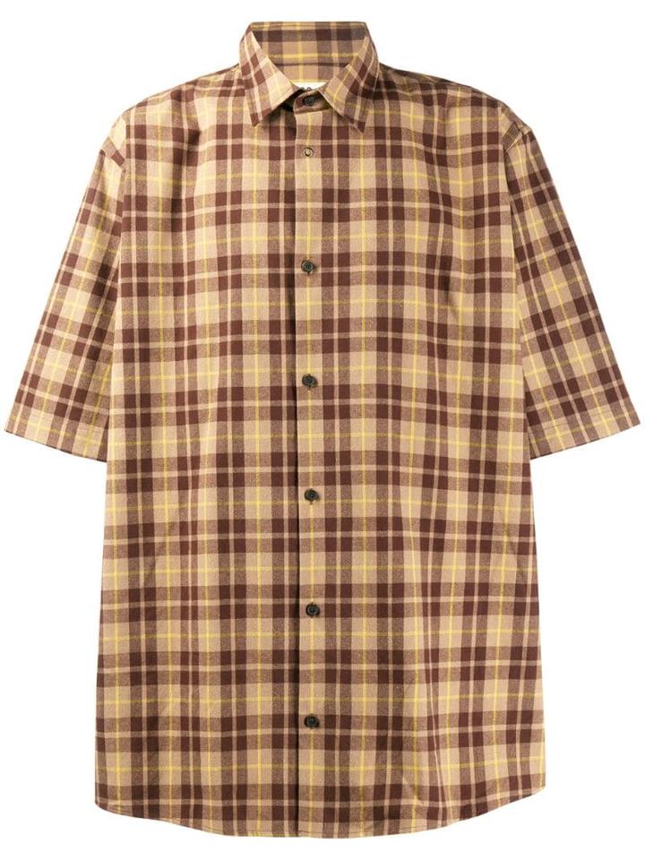 Acne Studios Oversized Checked Shirt - Yellow