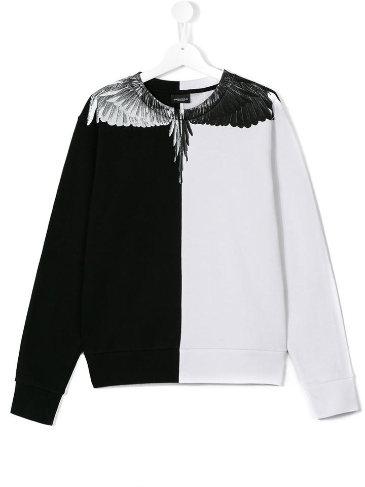 Marcelo Burlon County Of Milan Kids Wing Print Sweatshirt, Boy's, Size: 14 Yrs, Black