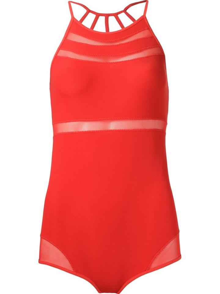 Giuliana Romanno Panelled Body, Women's, Size: G, Red, Polyamide/spandex/elastane