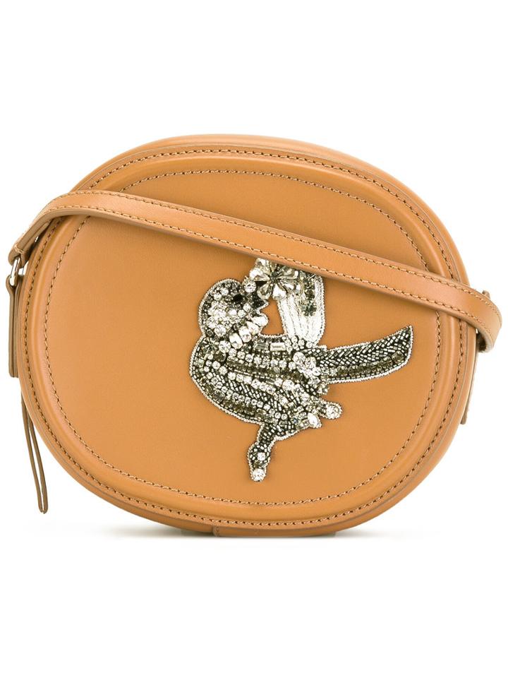 No21 - Patch Embellished Crossbody Bag - Women - Leather - One Size, Brown, Leather