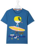 Little Marc Jacobs Surfer Boy Print T-shirt - Blue