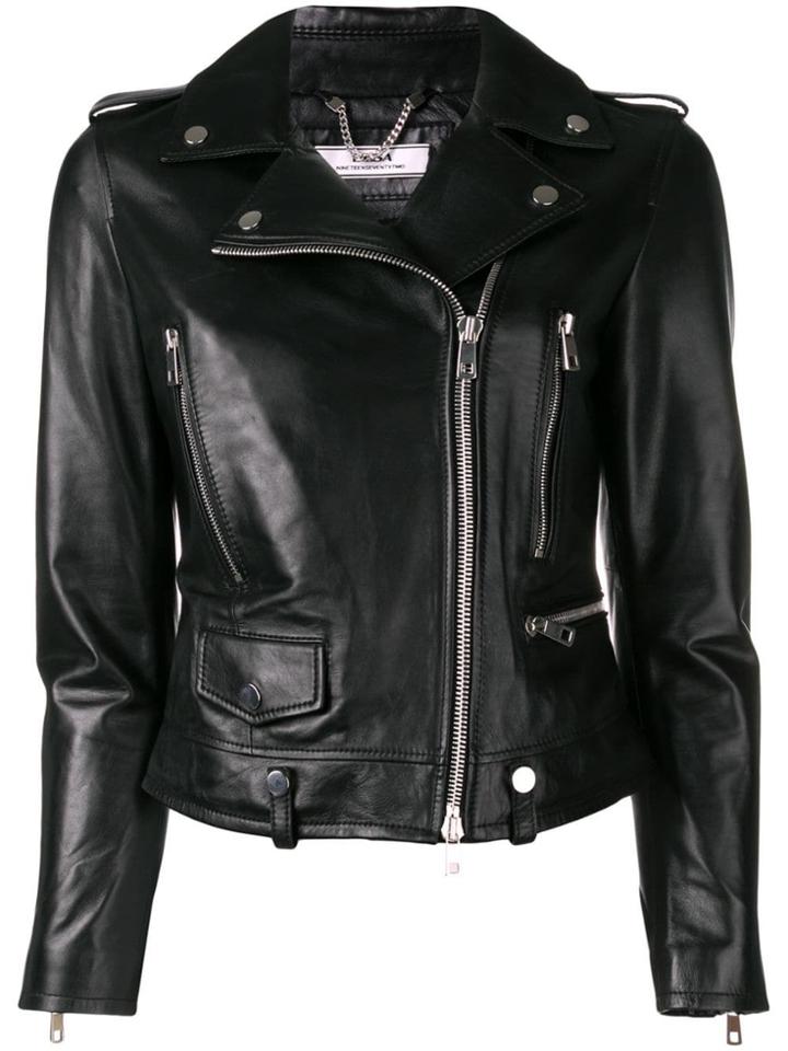 Desa 1972 Zipped Biker Jacket - Black