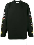 Off-white - Mirror Slogan Crew Neck Sweatshirt - Men - Cotton/polyester - Xl, Black, Cotton/polyester