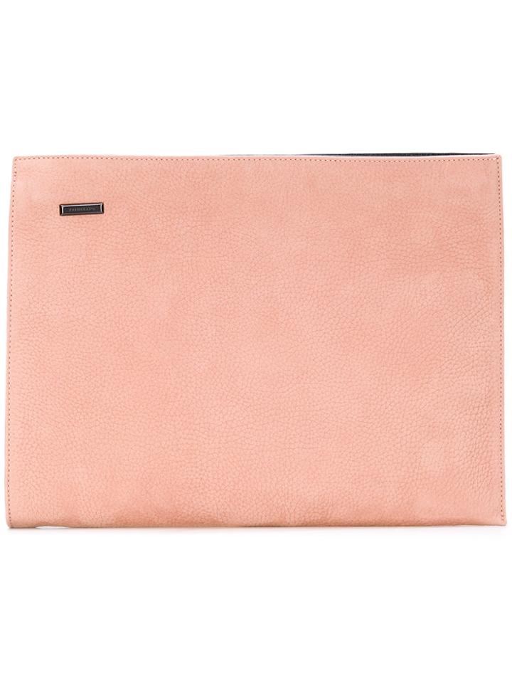Zanellato Large Zipped Clutch Bag - Pink & Purple