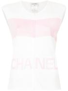Chanel Pre-owned Logo Zipped Blouse - White