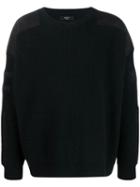 Amiri Long-sleeve Ribbed Sweater - Black