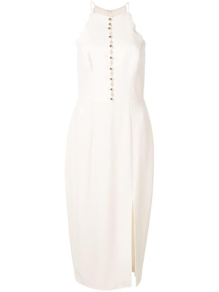 Zimmermann Scallop Edge Midi Dress - White