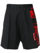Dsquared2 High Waisted Logo Print Shorts - Black