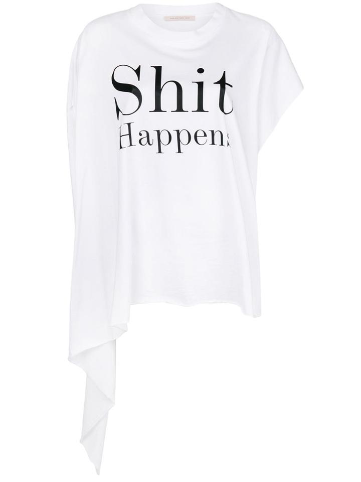 Christopher Kane 'shit Happens' T-shirt - White