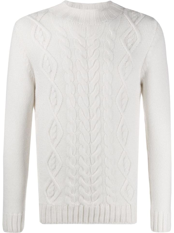 Tagliatore Round Neck Jumper - White