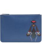 Fendi Super Bugs Zipped Wallet - Blue