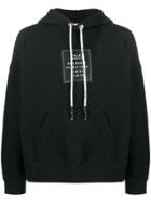 Palm Angels Patch And Graphic Print Hoodie - Black
