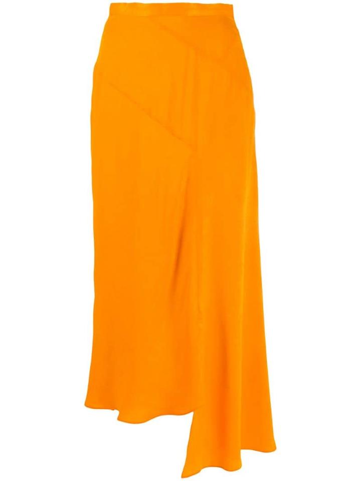 House Of Holland Asymmetric Draped Skirt - Orange