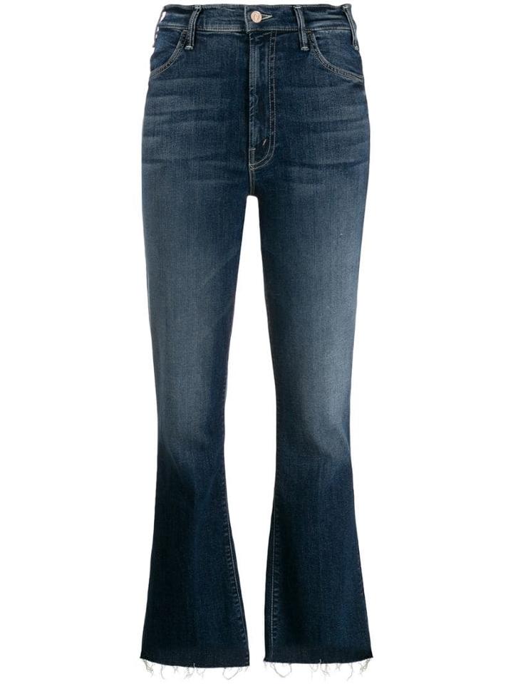 Mother The Hustler Frayed Jeans - Blue