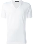 Dolce & Gabbana Embroidered Crown T-shirt, Men's, Size: 46, White, Cotton