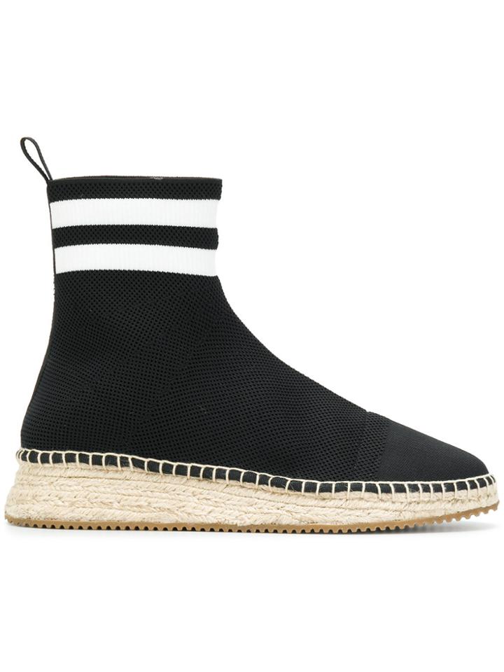 Alexander Wang High Ankle Sock Espadrilles - Black