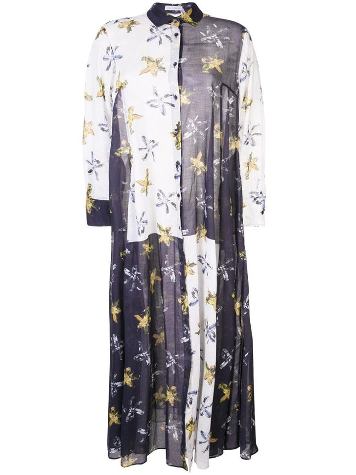 Palmer / Harding Long Shirt Dress - Blue