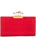 Alexander Mcqueen Knuckle Duster Clutch - Red
