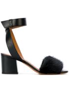 Givenchy Open Toe Block Heel Sandals - Black