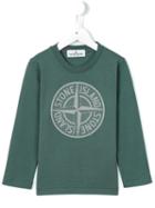 Stone Island Kids Logo Print Sweatshirt, Boy's, Size: 10 Yrs, Green