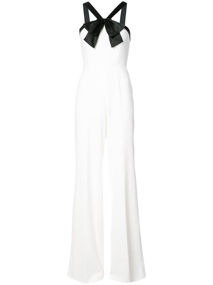 Jay Godfrey Sleeveless Bow Jumpsuit - White