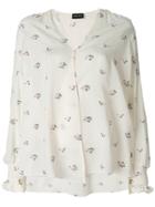 Magda Butrym Floral Embroidered Blouse - Nude & Neutrals