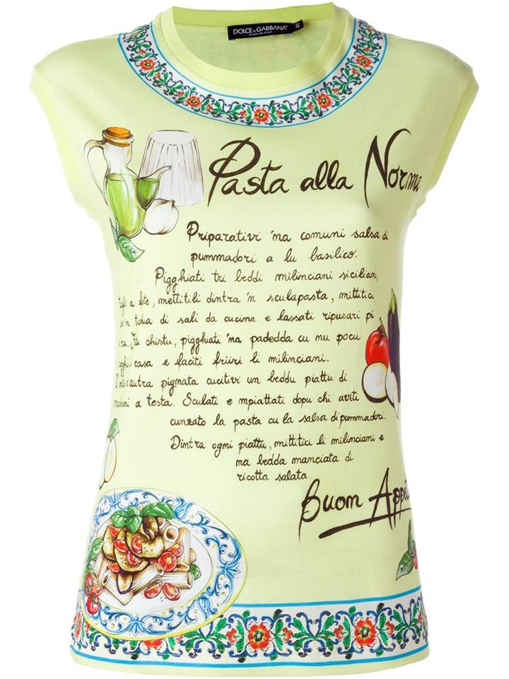 Dolce & Gabbana Pasta Alla Norma Print Tank Top
