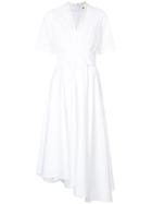Adam Lippes Poplin Gathered Dress - White