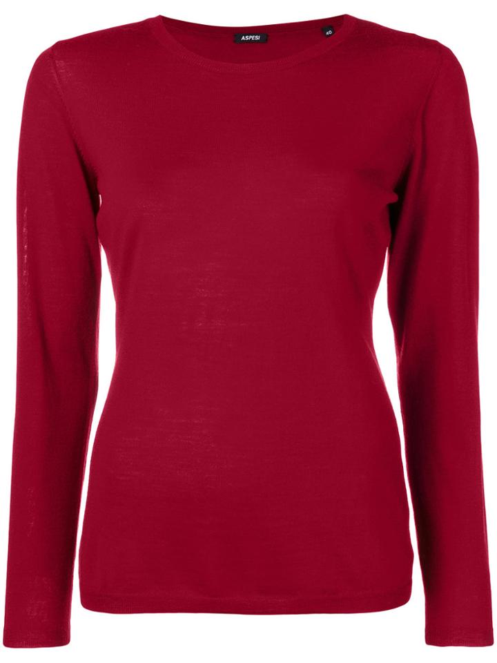 Aspesi Crew Neck Top - Red