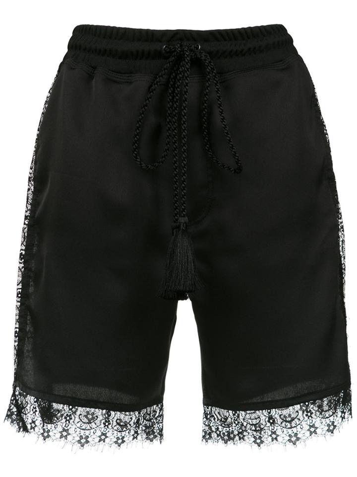 À La Garçonne Lace Detail Short - Black