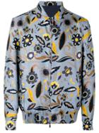 Fendi - Floral Bomber Jacket - Men - Silk/cupro - 48, Blue, Silk/cupro