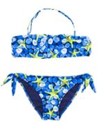 Mc2 Saint Barth Kids - Teen Starfish Print Bikini - Kids - Polyamide/spandex/elastane - 14 Yrs, Blue