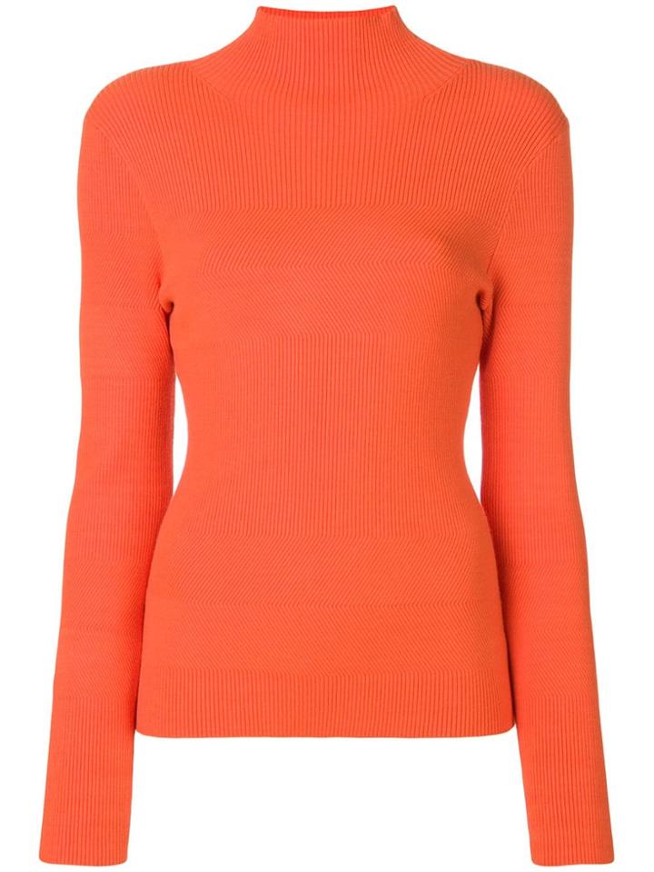 Études Sister Turtleneck Fitted Sweatshirt - Yellow & Orange