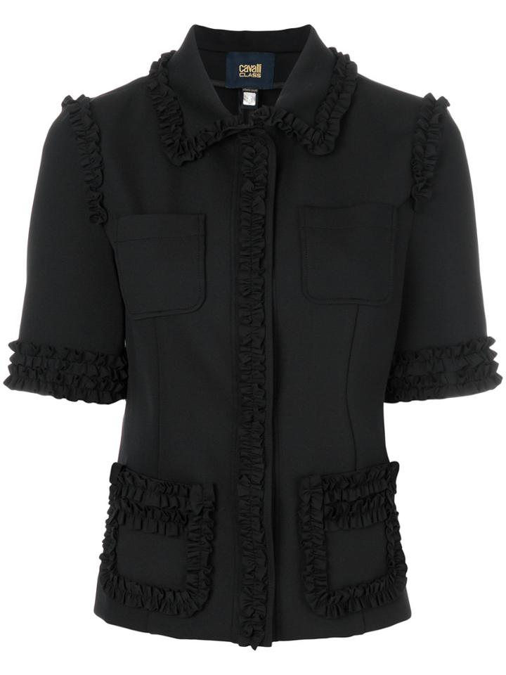 Cavalli Class Shortsleeved Ruffle Jacket - Black
