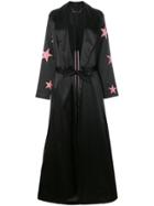 Philipp Plein Belted Star Print Jacket - Black