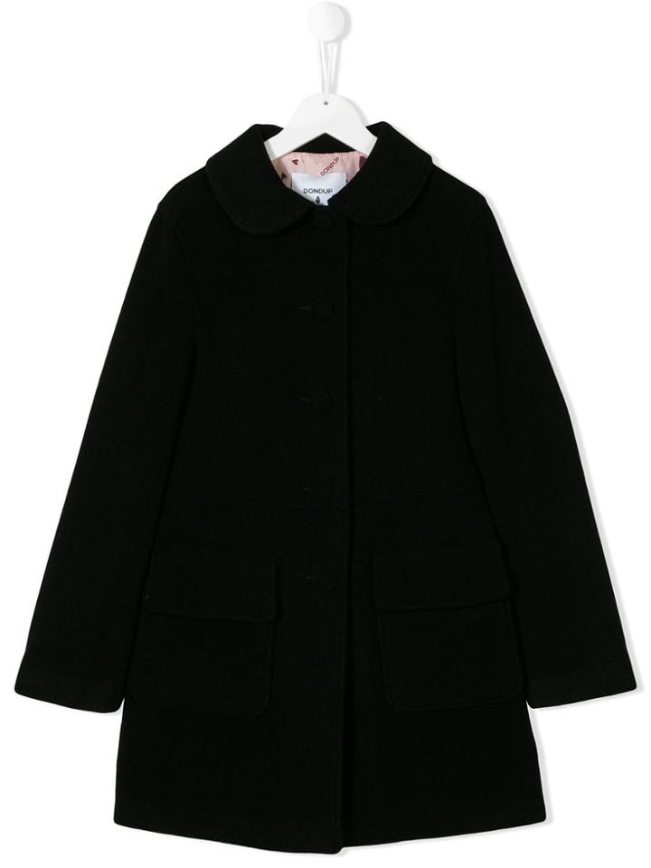 Dondup Kids Teen Single Breasted Coat - Black