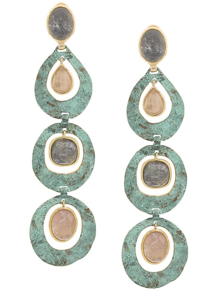 Goossens Long Verre De Mer Cearrings - Blue
