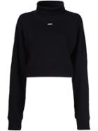 Off-white Roll Neck Sweatshirt, Women's, Size: Xs, Black, Cotton