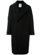 System Homme Single Breasted Coat, Men's, Size: Medium, Black, Cashmere/wool