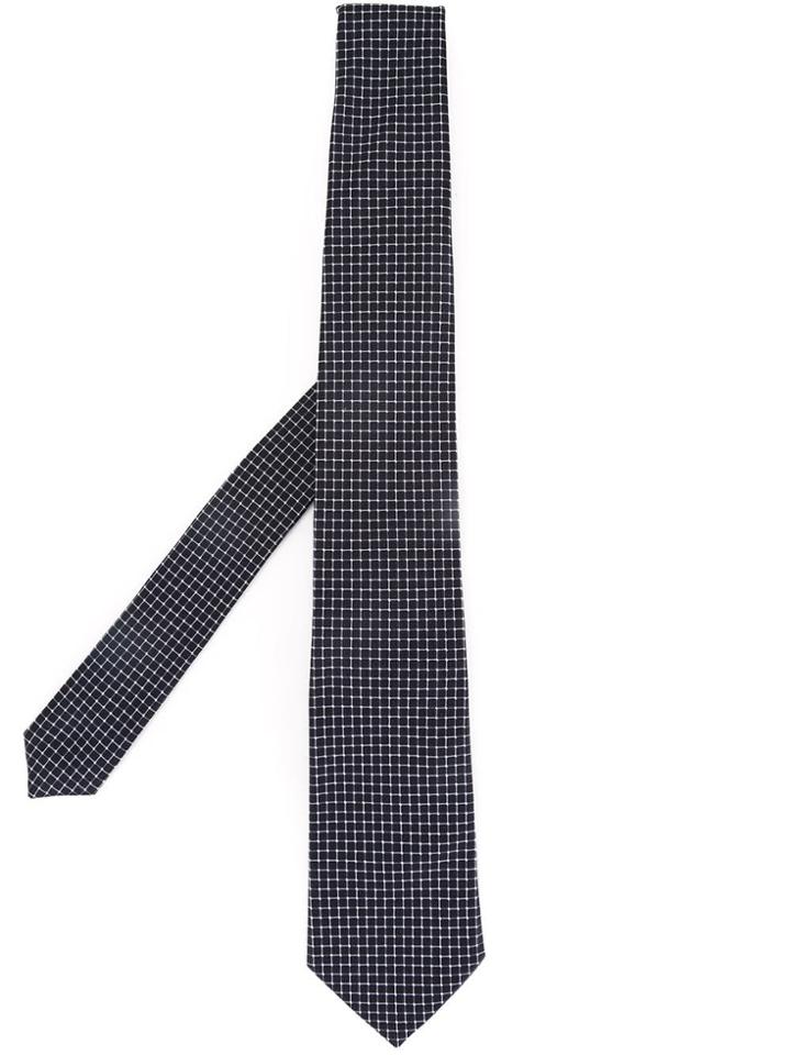 Gieves & Hawkes Plaid Tie - Black