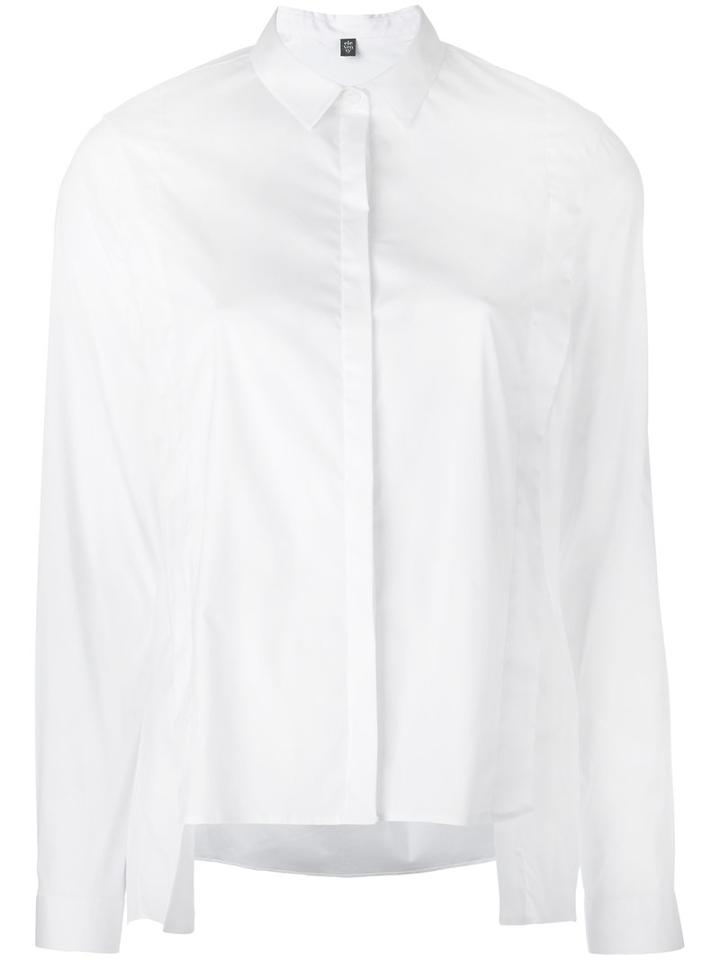 Eleventy Button-up Shirt, Women's, Size: 44, White, Cotton/polyester/spandex/elastane