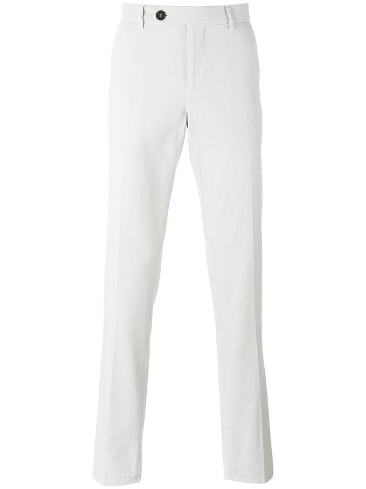 Brunello Cucinelli - Straight-fit Trousers - Men - Cotton/polyester - 54, Nude/neutrals, Cotton/polyester