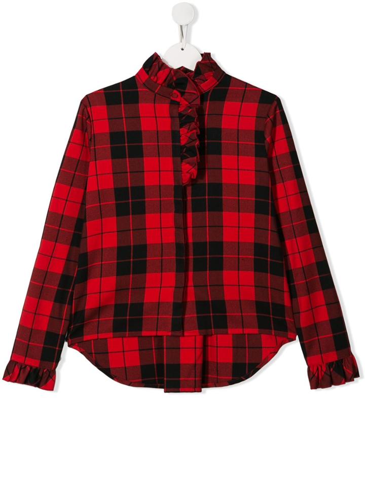 Lapin House Teen Checked Shirt - Red