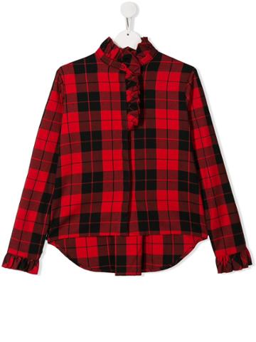 Lapin House Teen Checked Shirt - Red
